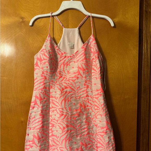 J. Crew Coral and Champagne Floral Mini Dress - Picture 5 of 6